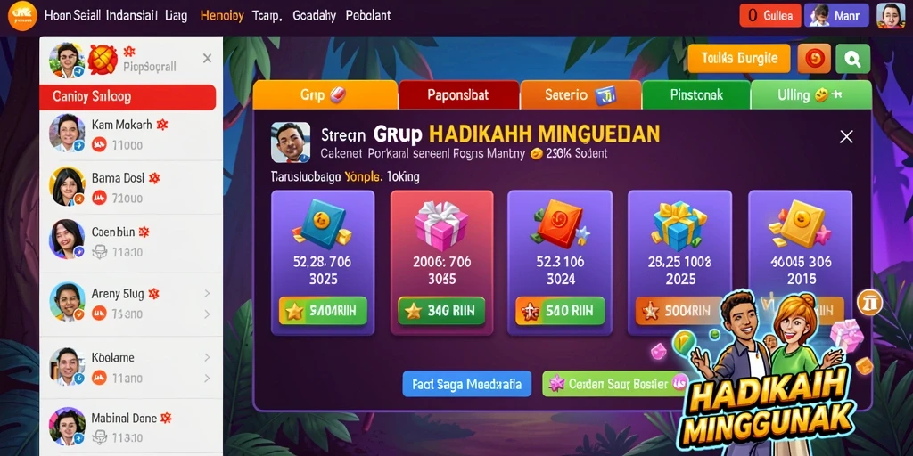 Menu permainan dengan berbagai pilihan mode.