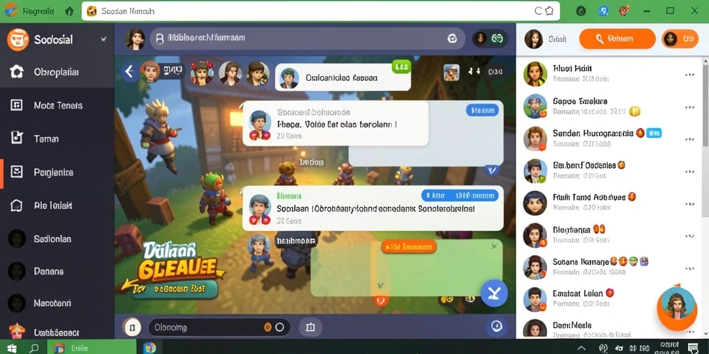 Fitur live chat untuk interaksi dengan pemain lain.